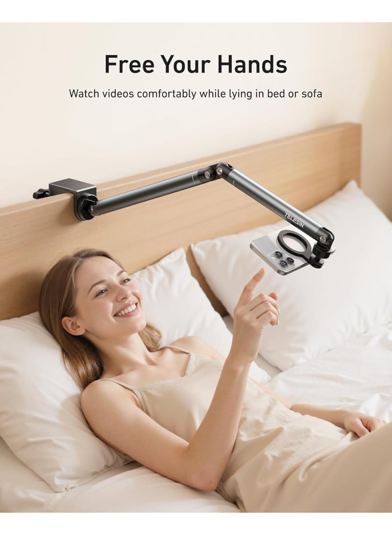 TELESIN° Smartphone Stand, Sleeping Tablet Stand, Smartphone Arm Stand, Bed, Portable, Fixed Stand, Smartphone Holder, Lazy Stand, 360° Rotation, Tabletop, Flexible Arm, Smartphone, Stand, Birds-eye - Image 2